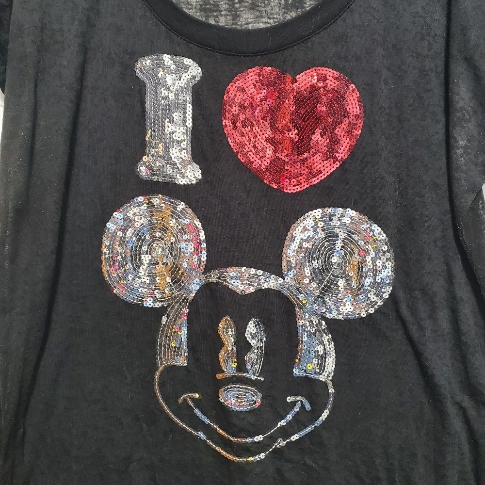 I heart Mickey Sequin T-Shirt size XL